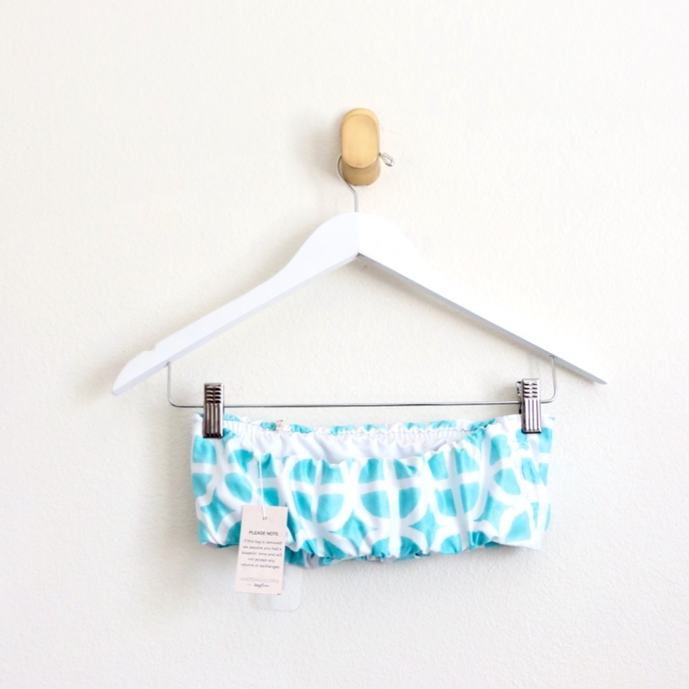 NEW! Kenny Flowers The Maldives Bandeau Bikini Top Blue SZ M, L, XL - Picture 13 of 16